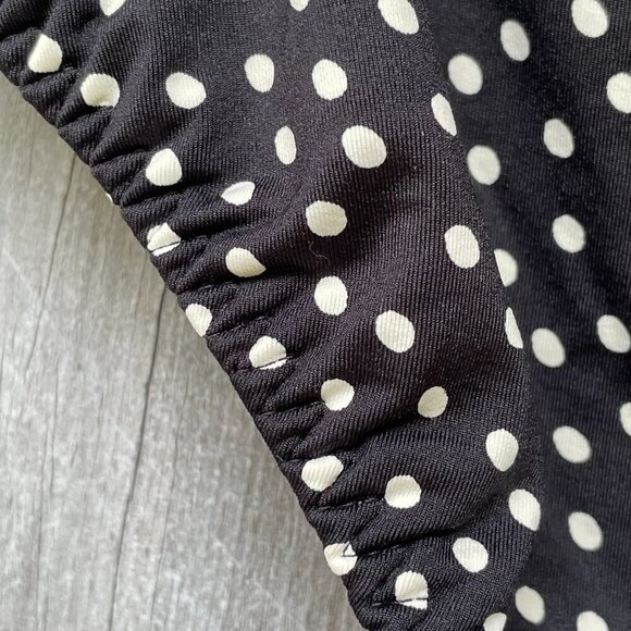 Land's End Women's Black & White Dots Classic Hipster Bikini Swim Bottom 12 - Picture 5 of 7